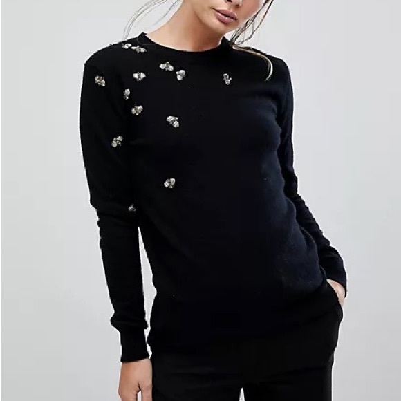 Ted Baker Sweaters - Ted Baker Calliee Queen Bee Embellished Sweater Wool